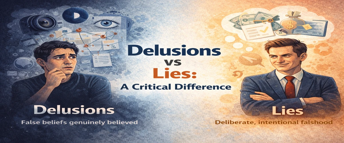 Delusions vs Lies: A Critical Difference