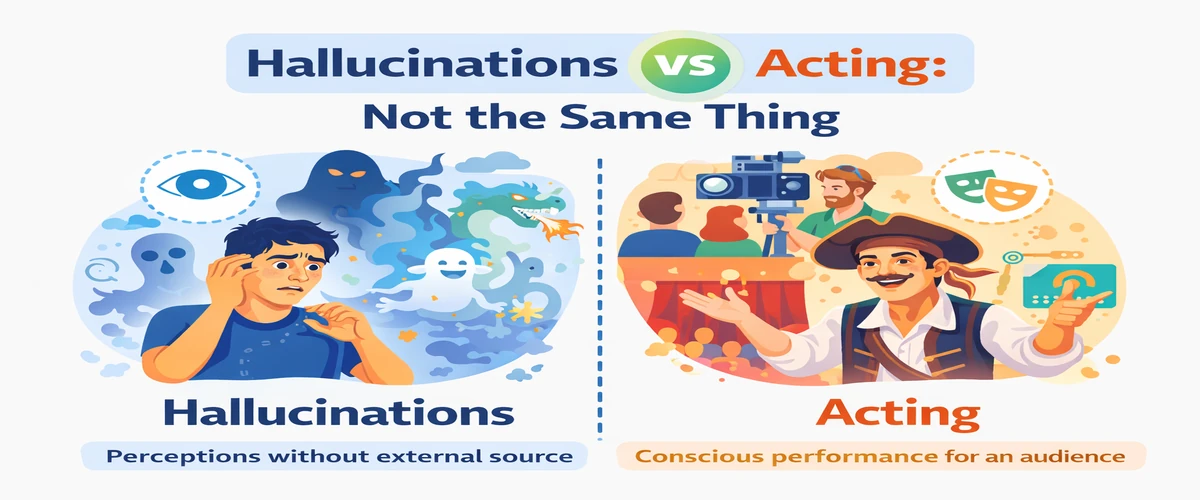 Hallucinations vs Acting: Not the Same Thing