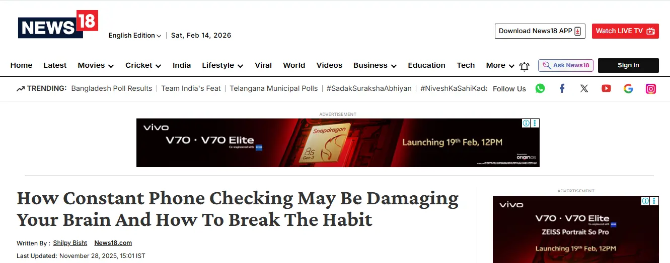 How Constant Phone Checking May Be Damaging Your Brain And How To Break The Habit